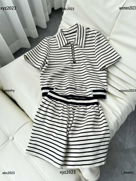 luxury designer tracksuits women sports sets 2pcs polo short sleeved polo shorts with elastic waist stripe design luxurious multiple produc, Gray